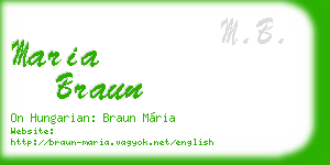 maria braun business card